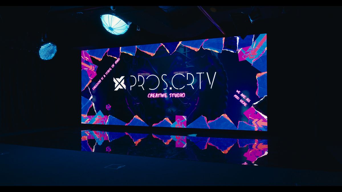 PROS.CRTV studio — 4K LED wall and mirror floor, Dubai Media City